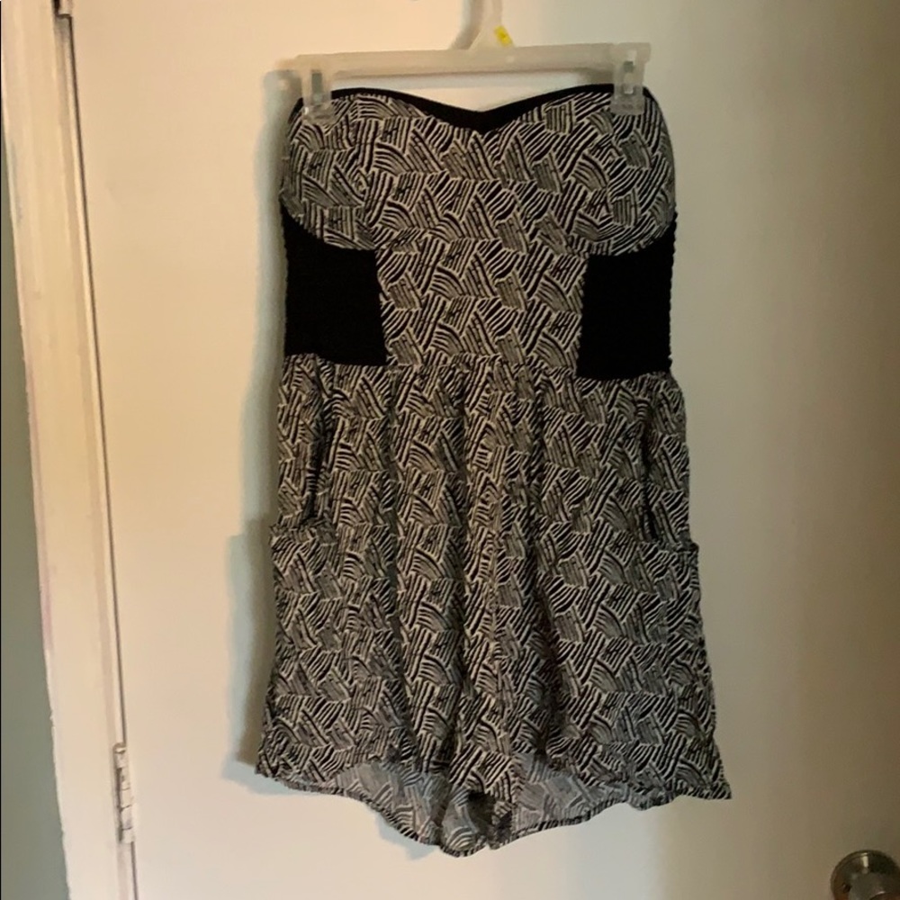 Black and white romper
